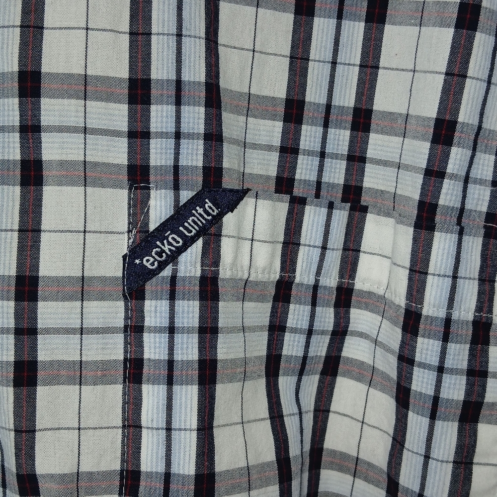 Ecko Unlimited Plaid Button Down Long Sleeve Mens XXL - Picture 3 of 5